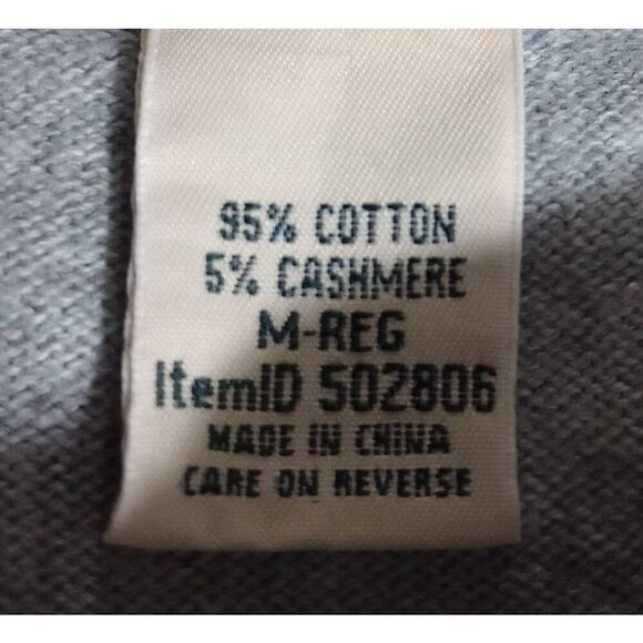 L L Bean Shirt Men's Medium Gray Sweater Hiking cashmere blend - Picture 5 of 6